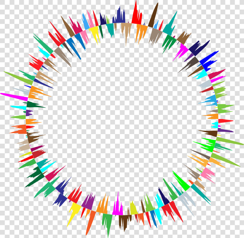 Prismatic Sound Wave Radial Clip Arts   Round Sound Wave Png  Transparent PngTransparent PNG