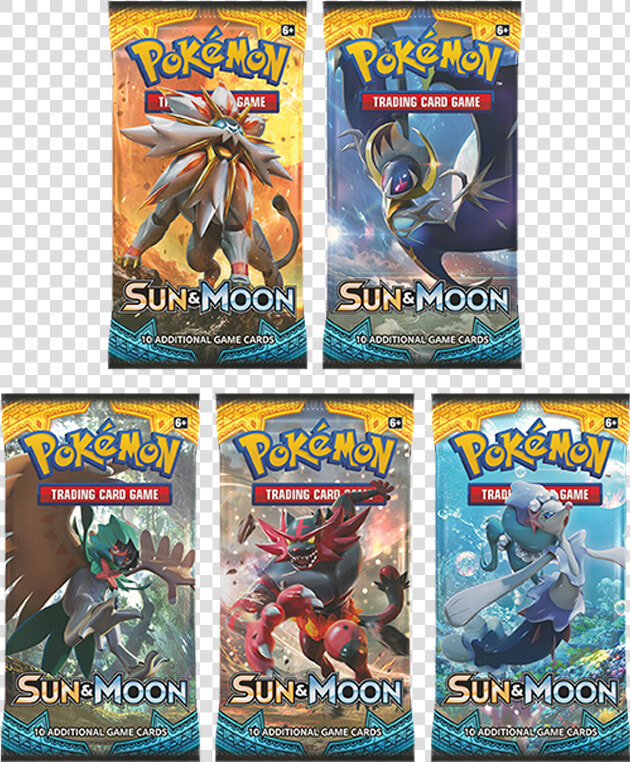 Pokemon Sun And Moon Booster Packs  HD Png DownloadTransparent PNG