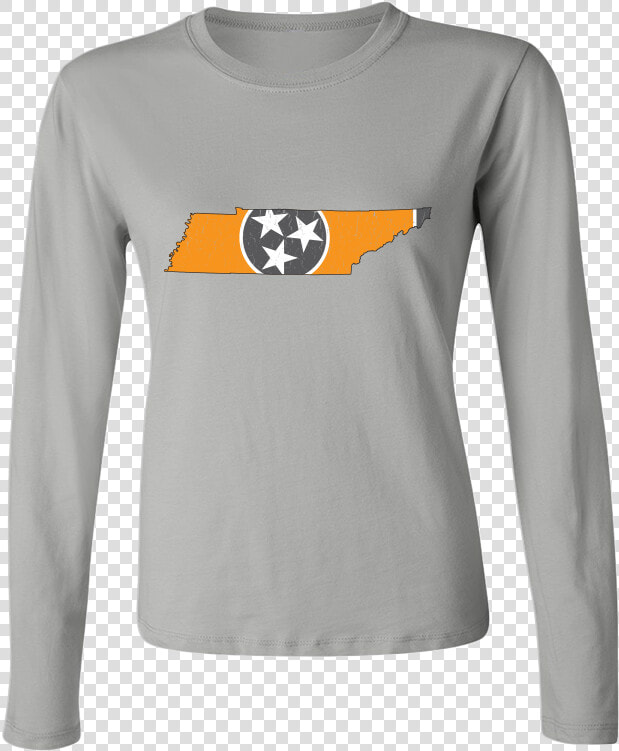 Tennessee Flag State Outline Orange Womens Long Sleeve   Light Blue Ugly Christmas Sweater  HD Png DownloadTransparent PNG