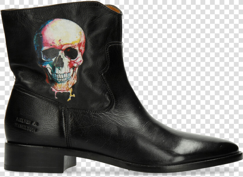 Ankle Boots Jodie 8 Milano Black Screen Shot Skull   Cowboy Boot  HD Png DownloadTransparent PNG