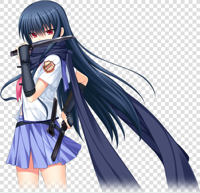 1 Reply 0 Retweets 6 Likes   Dark Blue Haired Anime Girl  HD Png DownloadTransparent PNG