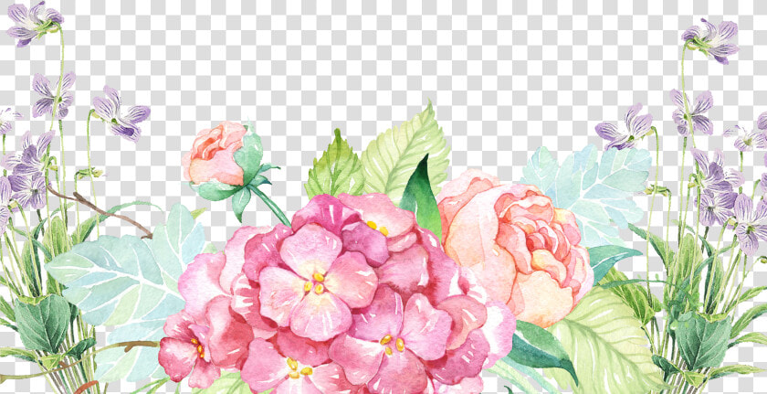 Free Watercolor Boho Skulls And Flowers   Flower Borders And Frames  HD Png DownloadTransparent PNG