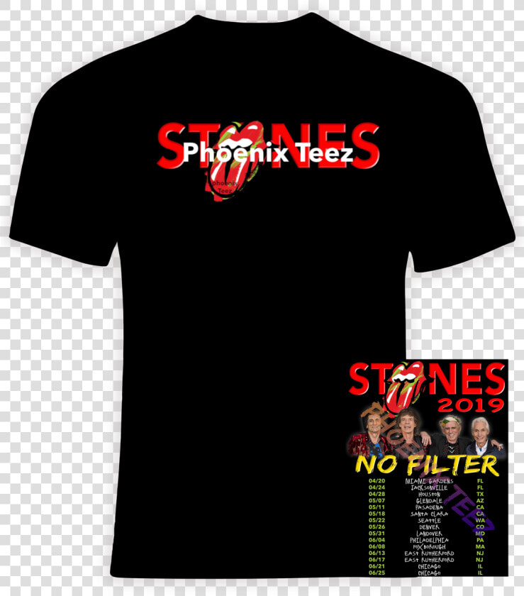 Rolling Stones 2019 Concert Tour No Filter   Celine Dion Concert Tour T Shirts  HD Png DownloadTransparent PNG