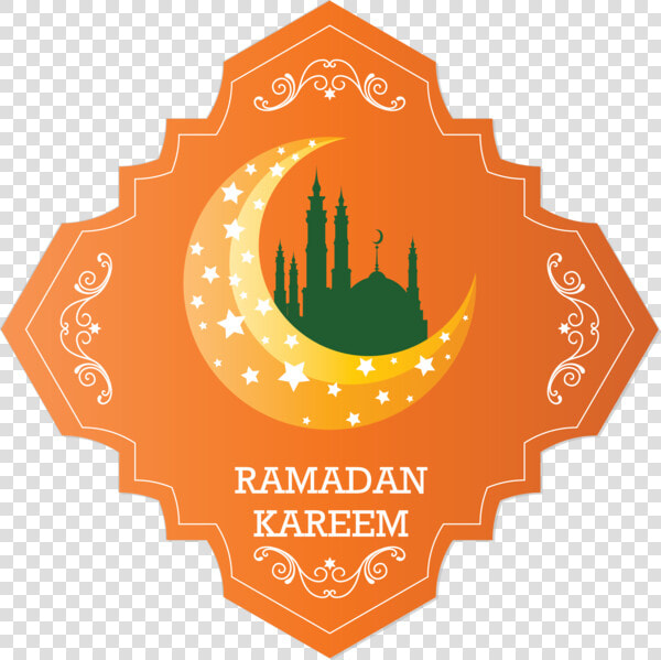 Transparent Ramadan Orange Logo Emblem For Eid Ramadan   Islam  HD Png DownloadTransparent PNG