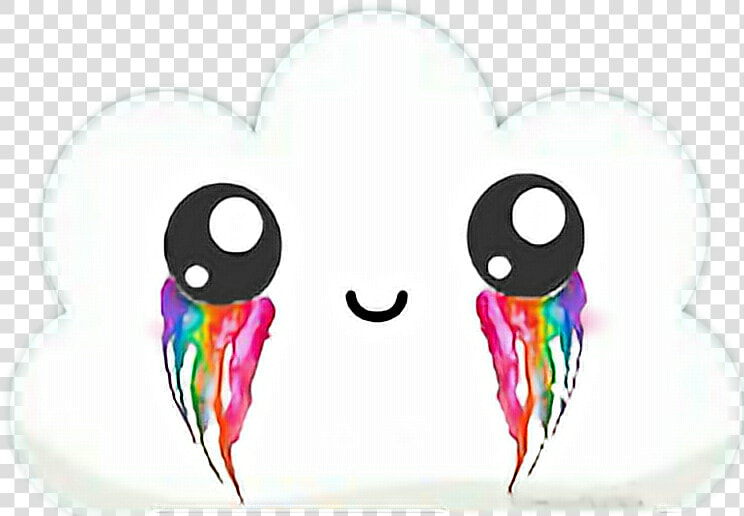 Transparent Lagrimas Png   De Nube Con Arcoiris Kawaii  Png DownloadTransparent PNG