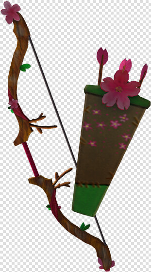 Cherry Blossom Bow And Quiver   Arrow  HD Png DownloadTransparent PNG