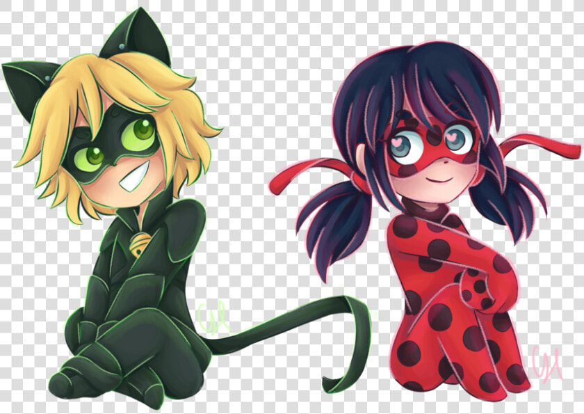 Drawing Ladybug Chat Noir Clip Free Stock   Lady Bug And Cat Noir Drawing  HD Png DownloadTransparent PNG