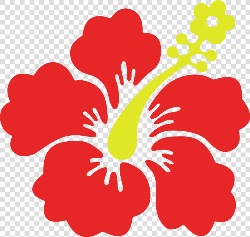 Flower Shoeblackplant Hawaiian Hibiscus Sticker Clip   Hawaiian Tropical Flowers Clip Art  HD Png DownloadTransparent PNG