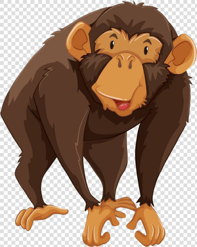 Transparent Chimpanzee Clipart   Gibbon Monkey Cartoon  HD Png DownloadTransparent PNG