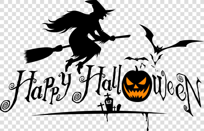 Halloween Saying Quotation Jack O Lantern Clip Art   Happy Halloween Witch  HD Png DownloadTransparent PNG