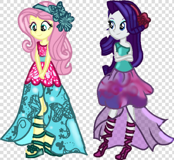 My Little Pony Equestria Girls Rarity And Fluttershy  HD Png DownloadTransparent PNG