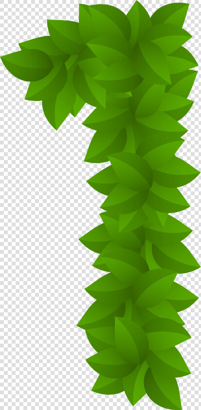 Green Leaves Clipart One Leaf   Leaf Numbers Green Png  Transparent PngTransparent PNG