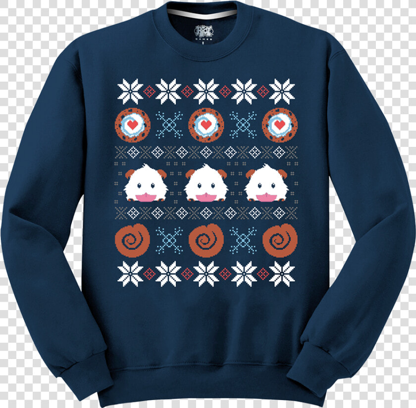 Blue Holiday Poro Sweatshirt   League Of Legends Poro Sweater  HD Png DownloadTransparent PNG