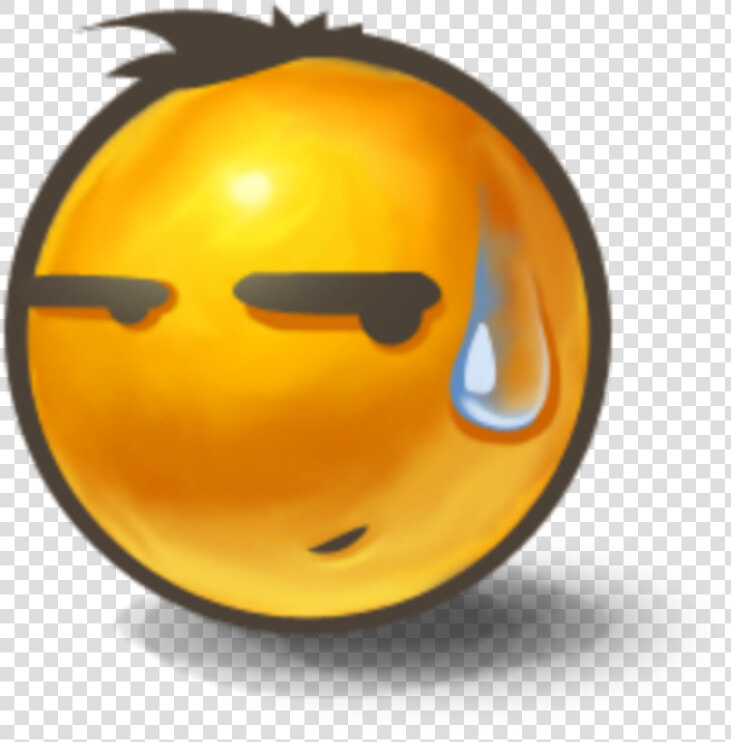  mq  tear  drop  yellow  emoji  emojis   Serious Emojis  HD Png DownloadTransparent PNG