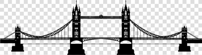 Tower Bridge Clipart   London Tower Bridge Silhouette  HD Png DownloadTransparent PNG