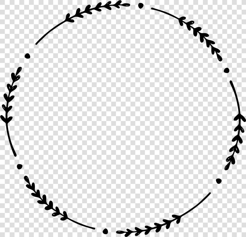  laurel  wreath  handdrawn  round  circle  monogram   Transparent Background Circle Border Clipart  HD Png DownloadTransparent PNG