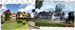 Winchester House Before And After Earthquake  HD Png Download