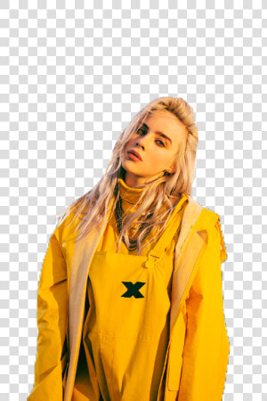 Billie Eilish Wearing Yellow  HD Png Download