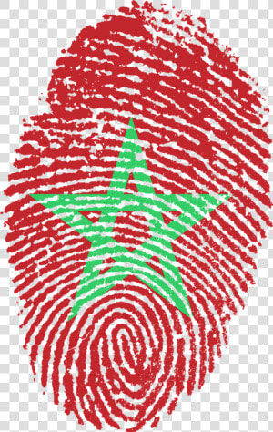 Morocco Flag Fingerprint  HD Png Download