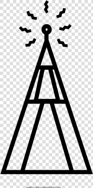 Radio Tower Coloring Page  HD Png Download