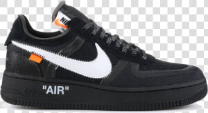 Air Force 1 Low Off White Black White   Off White Shoes Nike  HD Png Download