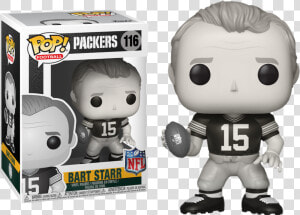 Bart Starr Green Bay Packers Black And White Legends   Bart Starr Funko Pop  HD Png Download