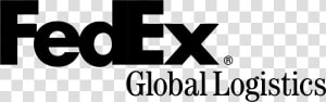 Fedex Global Logistics Logo Black And White   Graphics  HD Png Download