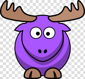 Purple Moose Cartoon Svg Clip Arts   Moose Animated  HD Png Download