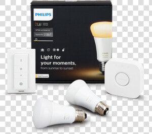 Philips Hue A19 Starter Kit Image   Philips Hue Start Kit  HD Png Download