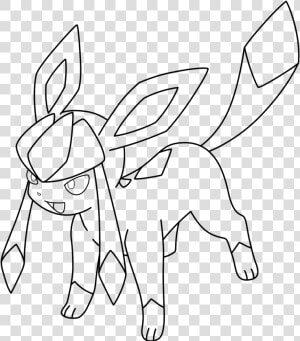 Mike Evans Lineart   Glaceon Pokemon Eevee Evolutions Coloring Pages  HD Png Download