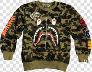 Bape Shark Head Camouflage Sweatshirt  HD Png Download