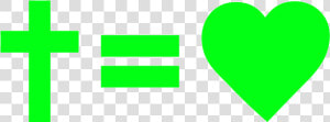 Cross Equals Love Messages Sticker 6   Cross Equals Love Green  HD Png Download