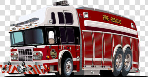 Graphic Transparent Fire Engine Royalty Free Hand Drawn   Fire Engine  HD Png Download