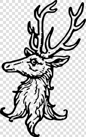 Stag Head Heraldry  HD Png Download