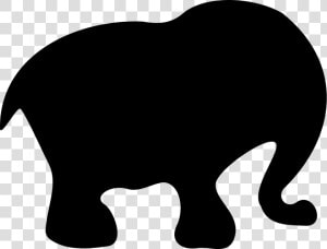 Cartoon Elephant Silhouette   Elephant Silhouette  HD Png Download