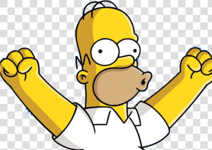 Homer Simpson Excited  HD Png Download