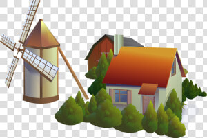 Hut Clipart Village India   Cartoon Village Transparent Background  HD Png Download