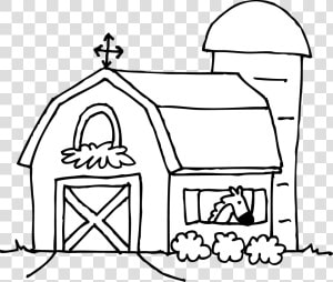 Cute Barn Coloring Page Clipart Clipart   Farm House Cartoon Drawing  HD Png Download