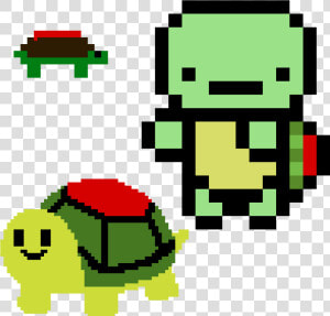 Mine Turtle Qnq   Easy Pixel Art Turtle  HD Png Download