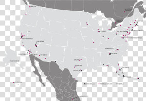 Map Of Usa And Mexico   Simple Map Of Canada And Usa  HD Png Download