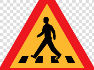 Walkway Clipart Pedestrian Lane   Pedestrian Crossing Road Sign  HD Png Download