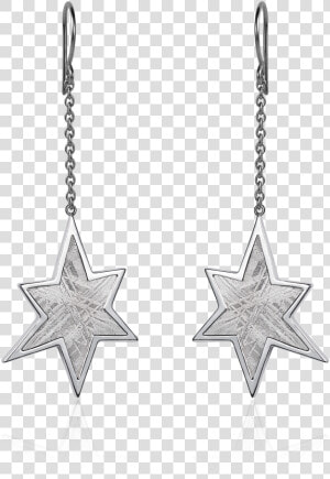 Meteorite Star Dangle Earrings In Silver   Png Download   Earrings  Transparent Png