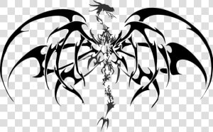 Transparent Skyrim Dragon Png   Tribal Dragon Tattoo  Png Download