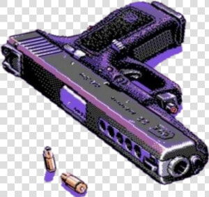  gun  gunshot  firearm  vaporwave  aesthetic  purple  HD Png Download