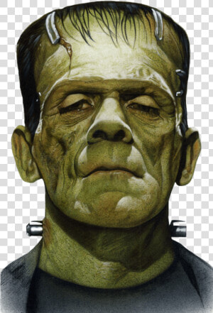 Frankenstein Face Close Up Transparent Png   Frankenstein Png  Png Download