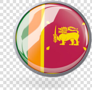 Metal Framed Round Icon   Sri Lanka Flag  HD Png Download