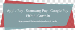 Apple  Google  And Samsung Pay Support Kalsee Credit   Graphics  HD Png Download