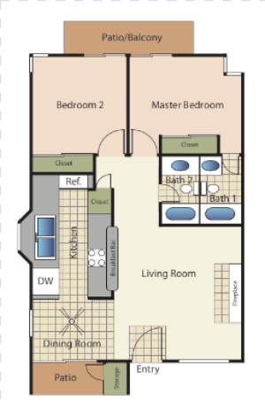 0 For The Allure Floor Plan   Elán Sandcastle Shores Apartments  HD Png Download