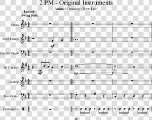 Animal Crossing 5pm Sheet Music  HD Png Download