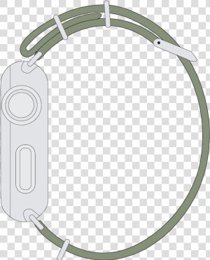 Apple Watch Band Nato Nylon Moss Gray   Circle  HD Png Download